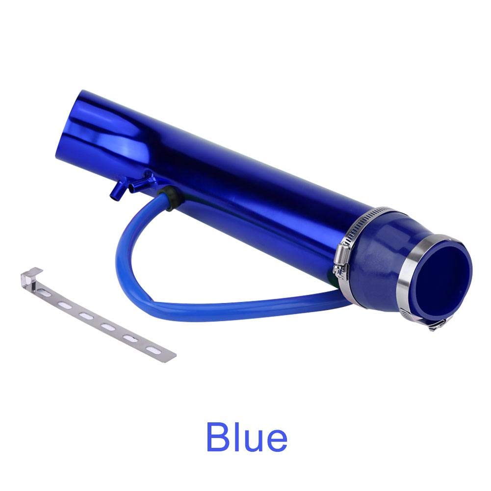 OUKENS Tubo di aspirazione dell'aria fredda, universale 76 mm Kit di tubi per filtri di aspirazione in alluminio per autoveicoli Per sistemi di aspirazione modificati per veicoli(blu)