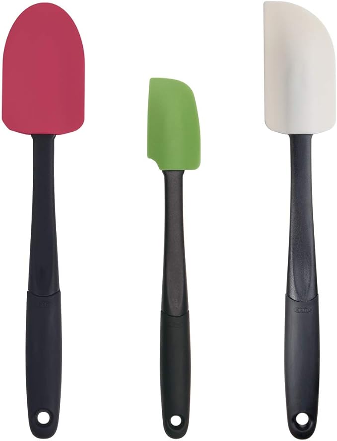 OXO Good Grips 3piece Silicone Spatula Set, Raspberry