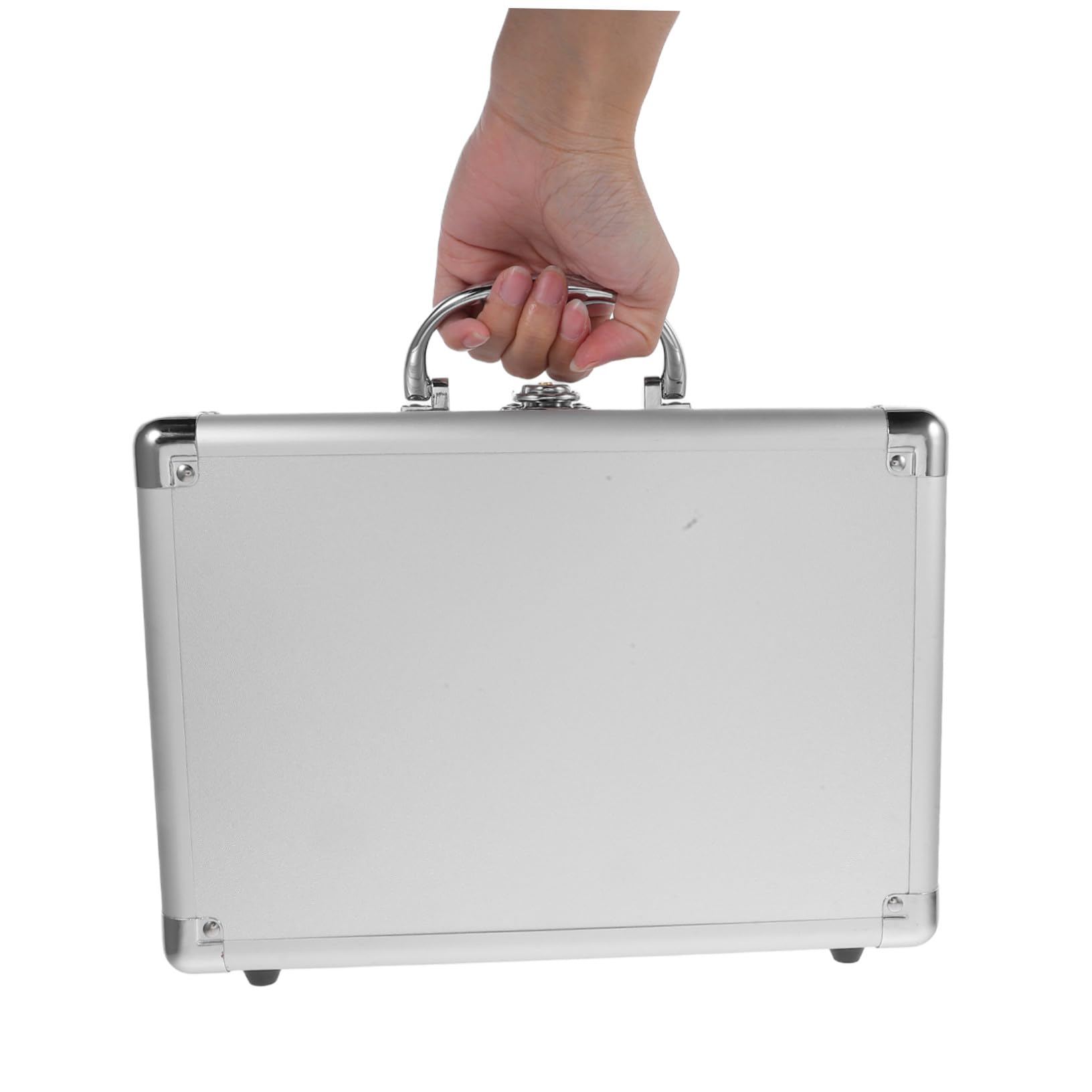 Valigetta in Lega di Alluminio Resistente per Trasporto Professionale Manico Comodo e Multifunzionale per Custodia Strumenti e Trucchi Argento