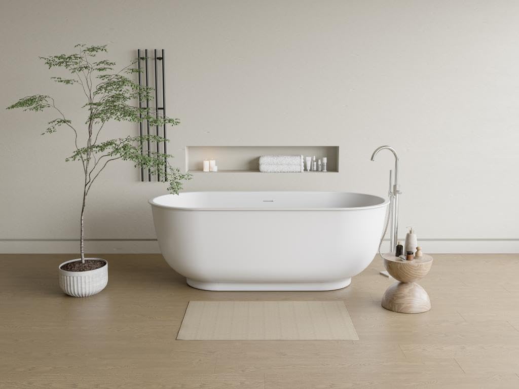 Vente-unique - Vasca da bagno freestanding 1 posto Boglieta - acrilico - bianco