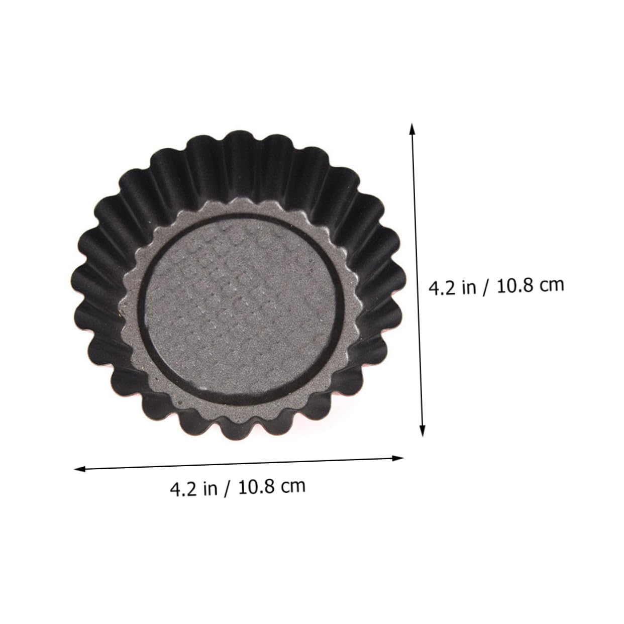 ULTECHNOVO Molde para Tartaletas de Huevo de 12 Piezas en Acero al Carbono | Negro, Antiadherente y Resistente a Rayaduras, Calienta Rápido, para Repostería DIY y Snack