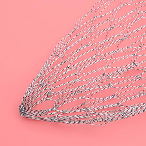 Clispeed 1 rede de pesca de aço inoxidável resistente a rasgos, rede de pesca dobrável, rede de pesc