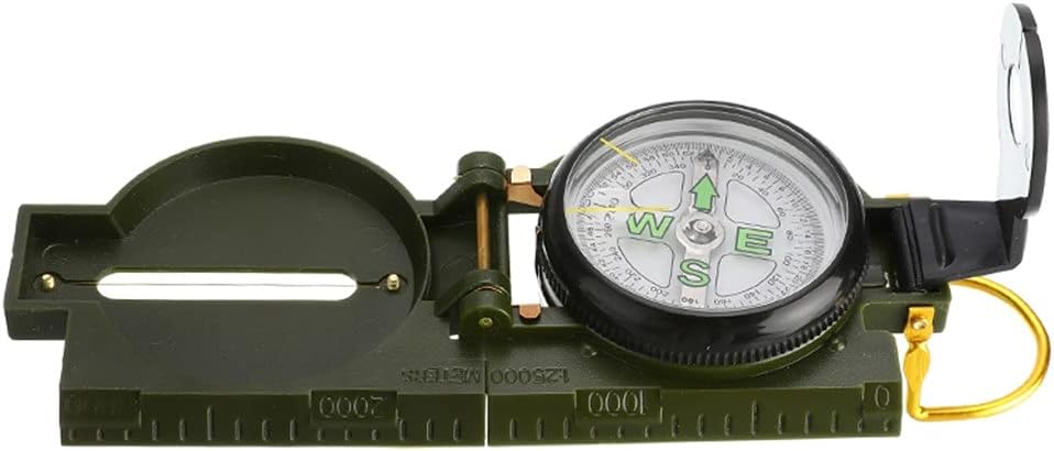 Portable Compass Military Outdoor Camping Mini Folding Lens Army Survival Precise Pointing Expedition Tools