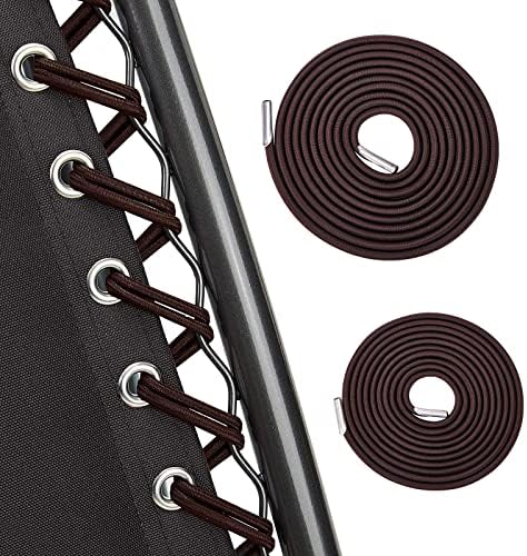 Centtechi Replacement Cord for Zero Gravity Chair, 4 Pcs Universal Replacement Elastic Cords Repair Tool Kit for Sun Lounger, Garden Chairs, Outdoor Recliners, Anti Gravity Chair, Bungee Chairs -Brown