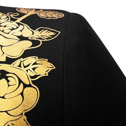 ZYXTIM Mens Floral Tuxedo Jacket Paisley Shawl Lapel Sequin Blazer Suit Dinner Party Prom Wedding Tuxedo Coat Suit Jacket 5