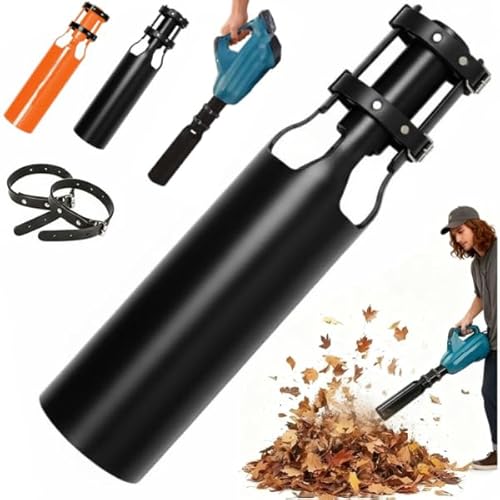 Image of Leaf Blower Air Booster, Air Flow Turbo Booster for Leaf Blower Attachment Designed Based on Venturi Effect, 2nd Gen Airflow Amplifier, Doubling up AmountAir of Your Leaf Blowers (Black)