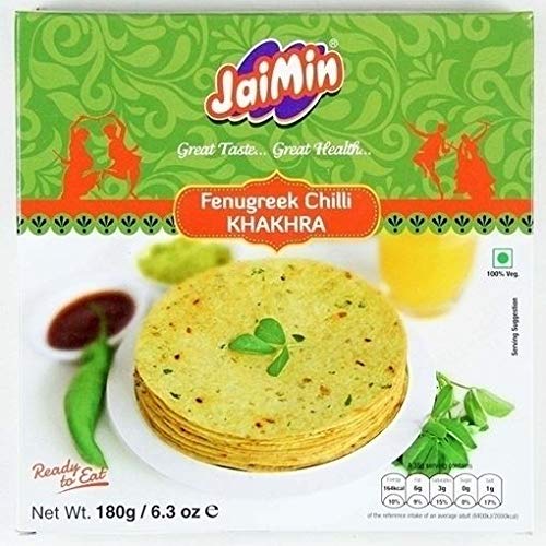 Jaimin Fenugreek & Chilli Wheat Snack (khakhra) - 180g