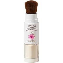 Hawaiian Tropic Mineral Powder Sunscreen Brush SPF 30 | Beach Essentials, Zinc Oxide Mineral Sunscreen Powder SPF, Face Sunblock Travel Size, Brush On Sun Screen Protector for Face and Body, 0.15oz