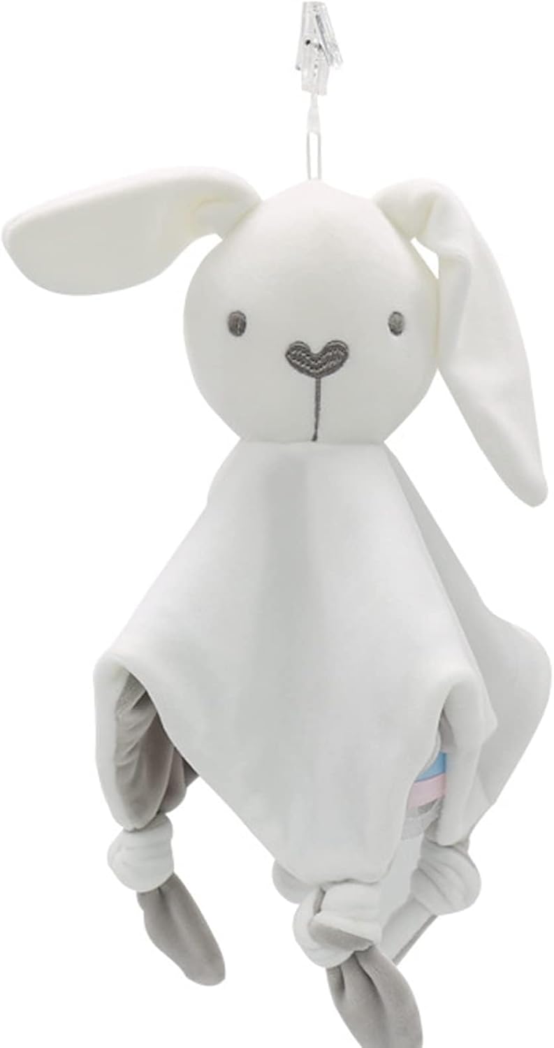 Baby Security Blanket Baby Lovey Blanket Bunny with Tags, Soft Baby Comfort Toys for Sleep Snuggle Blanket for Toddler Nowborn