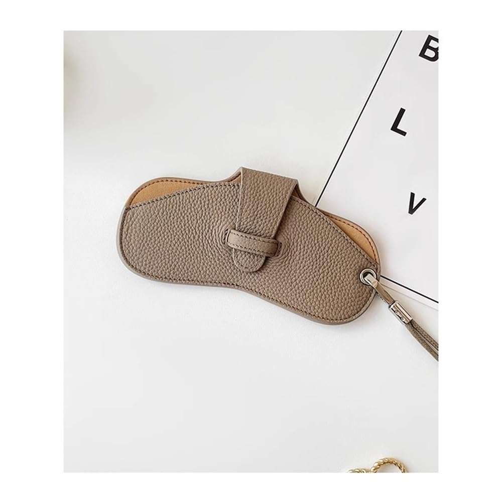 Gafas Portátil Funda Estuche de cuero portátil for gafas sol, funda for el cuello for mujer