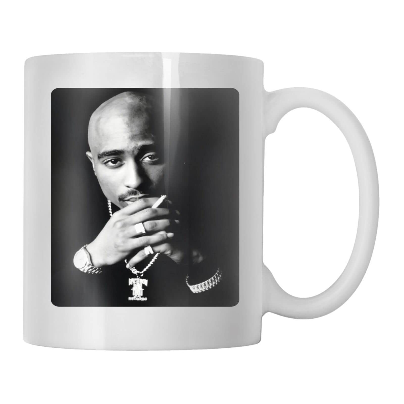 VOLTX DESIGN - Printed Vtg 2Pac Tupac Shakur Bc386 Ceramic Coffee Mug (330ml)