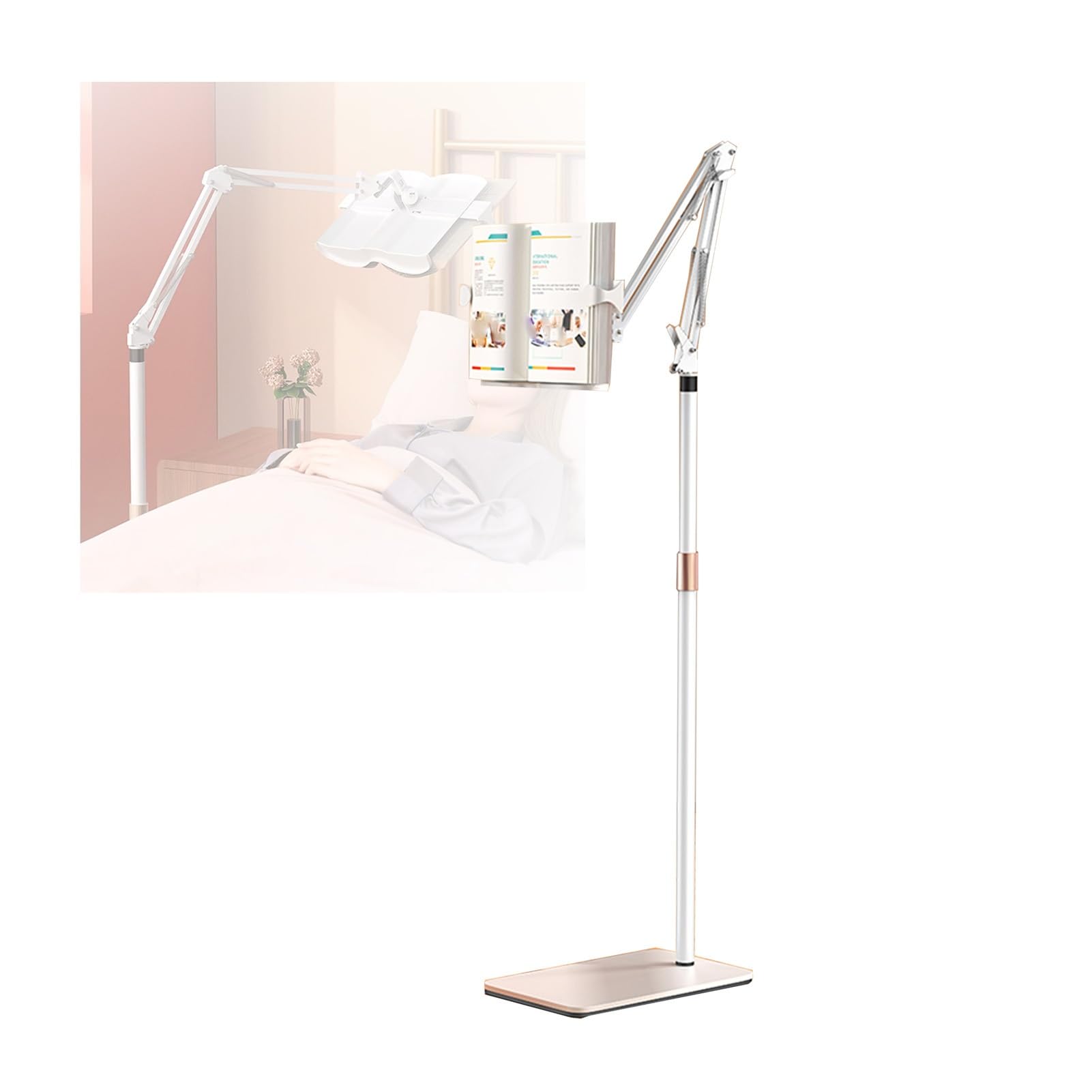 Podstawka Pod Książki 2 W 1,Podwójne Zastosowanie,Regulowana Szerokość Panelu 25-52 Cm,Regulowana Wysokość 55-170 Cm,Do Podręczników