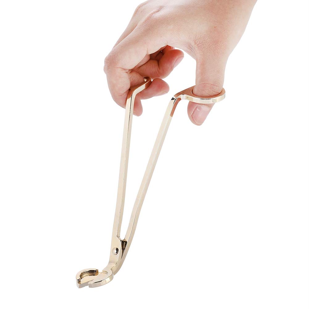Restokki Candle Wick Trimmer, Stainless Steel Wick Clipper Cutter Wick Scissor, Candle Wick Clipper Wick Cutter Scissor (Gold)