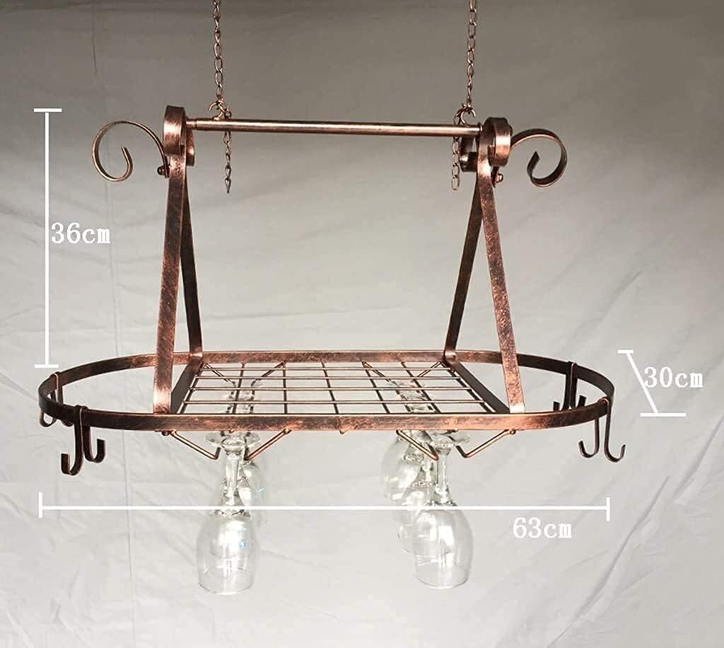 Wine Rack Wine Display Rack European Wine Display Rack Hanging Wine Glass Frame Upside Down Height Cup Holder Iron Wine Display Rack Red Wine Glass Hanger Bar Wine Rack C,Bronze-
