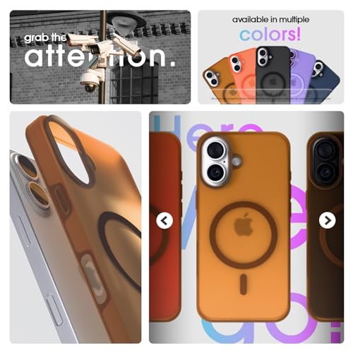 Image of Amazon Basics Back Cover for iPhone 17 | Hybrid Design with Soft Silicone Edges & Hard Frosted TPU Back | Mag-Safe Compatible | Shockproof Design Back Case (Brown)