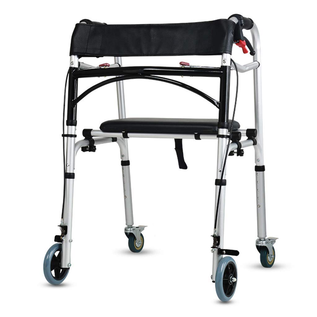 Amazon.co.jp: 折りたたみ式歩行器 前輪4輪 ブレーキ付き - 調節