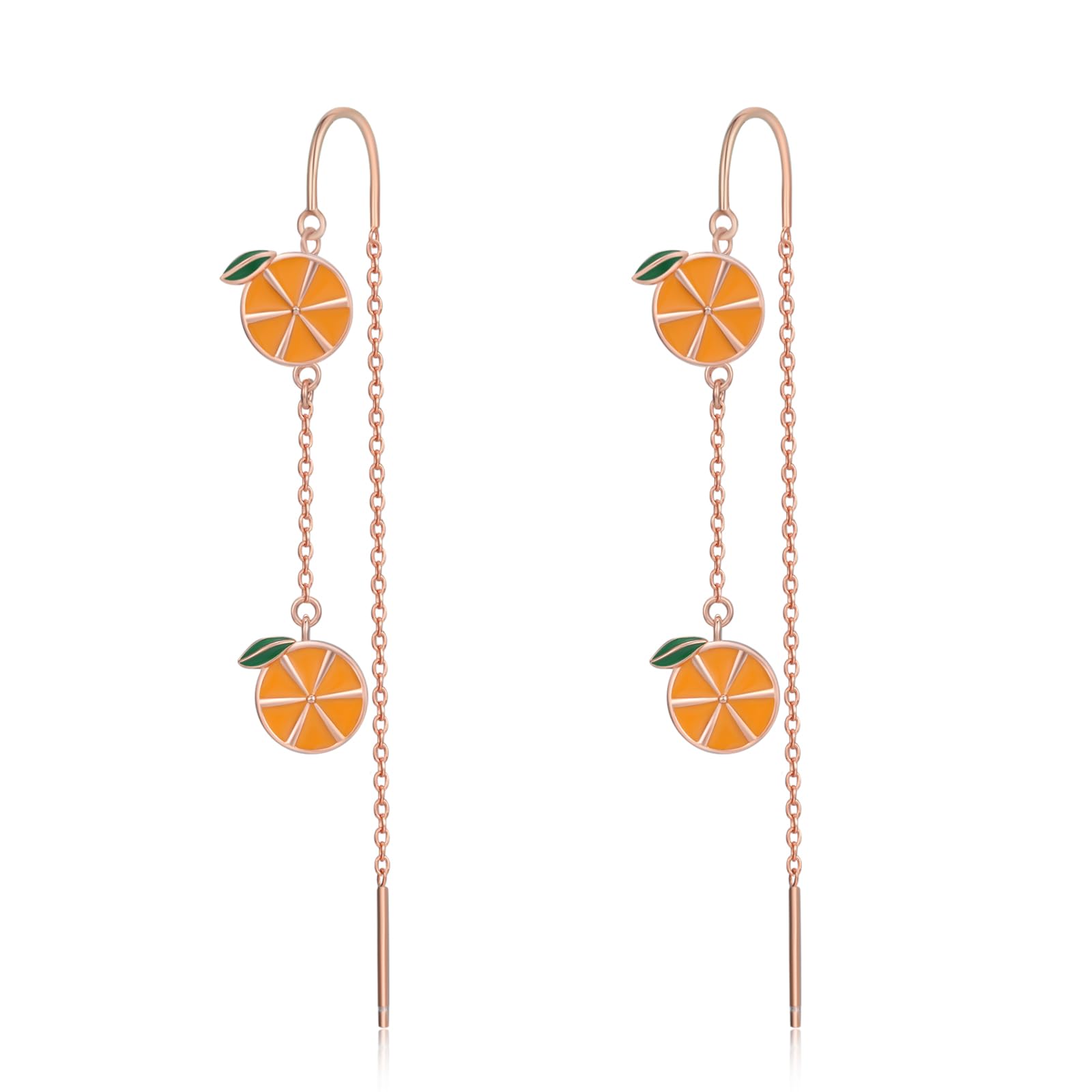 Boucles d'oreilles fraise en argent 925 fruit d'été - 7