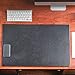 Dacasso Pad Without Side Rails Luxury Leather Blotter for Writing-Executive Desk Surface Protector, 30” x 19”, Black