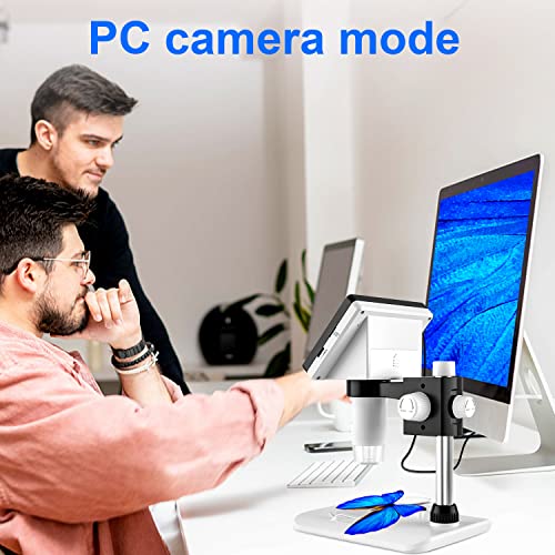 Cimelr Lcd Digital Microscope 4.3 Inch Handheld Usb Microscope 50X-1000X Magnification Pcb Coin Soldering Microscope Video Camera For Adults/Kids - 8 Led Lights, Sd Card Included,Windows Compatible #TOP4