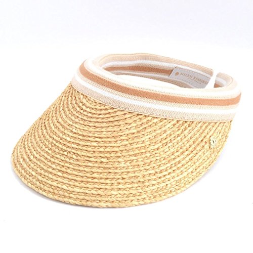 헬렌카민스키? (HELEN KAMINSKI) BIANCA NATURAL NOUGAT STRIPE ≪2015SS≫ 비앙카 UPF50+ 클립 선바이자?