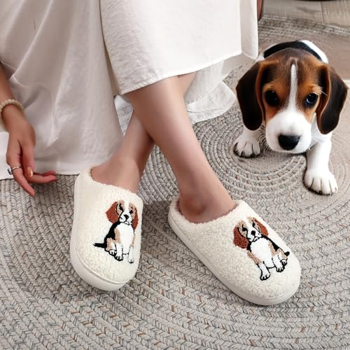Image of LNERIP Animal Slippers Fruit Slippers Plant Slippers Various Cartoon Patterns Fluffy Soft Memory Foam Retro Indoor Outdoor Home Couple Shoes