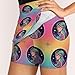 Women's Stretch Athletic Skorts Skirts Trippy Cool Girl Art, High Waisted Tennis Yoga Dance Golf Skirt with Pockets, Flared Active Mini Skirt for All Sports Activities