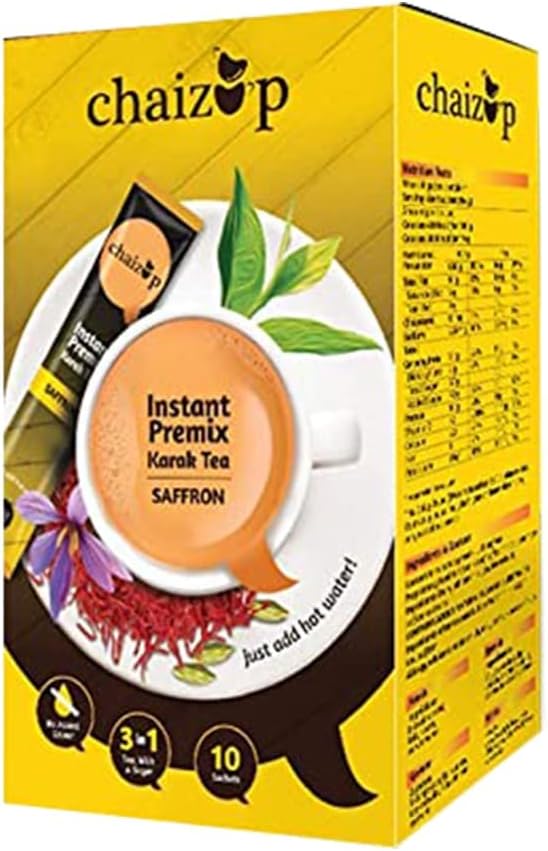 Green Velly Chaizup Instant Saffron Premix Tea Karak Chai with Indian