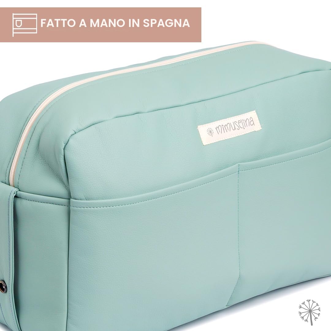 MIMUSELINA Borsa Passeggino Senza Ganci | Borsa per Passeggino Impermeabile e di Grande Capacità con 7 Tasche | Organizzazione Totale e Uso a Spalla | Prodotta in Spagna