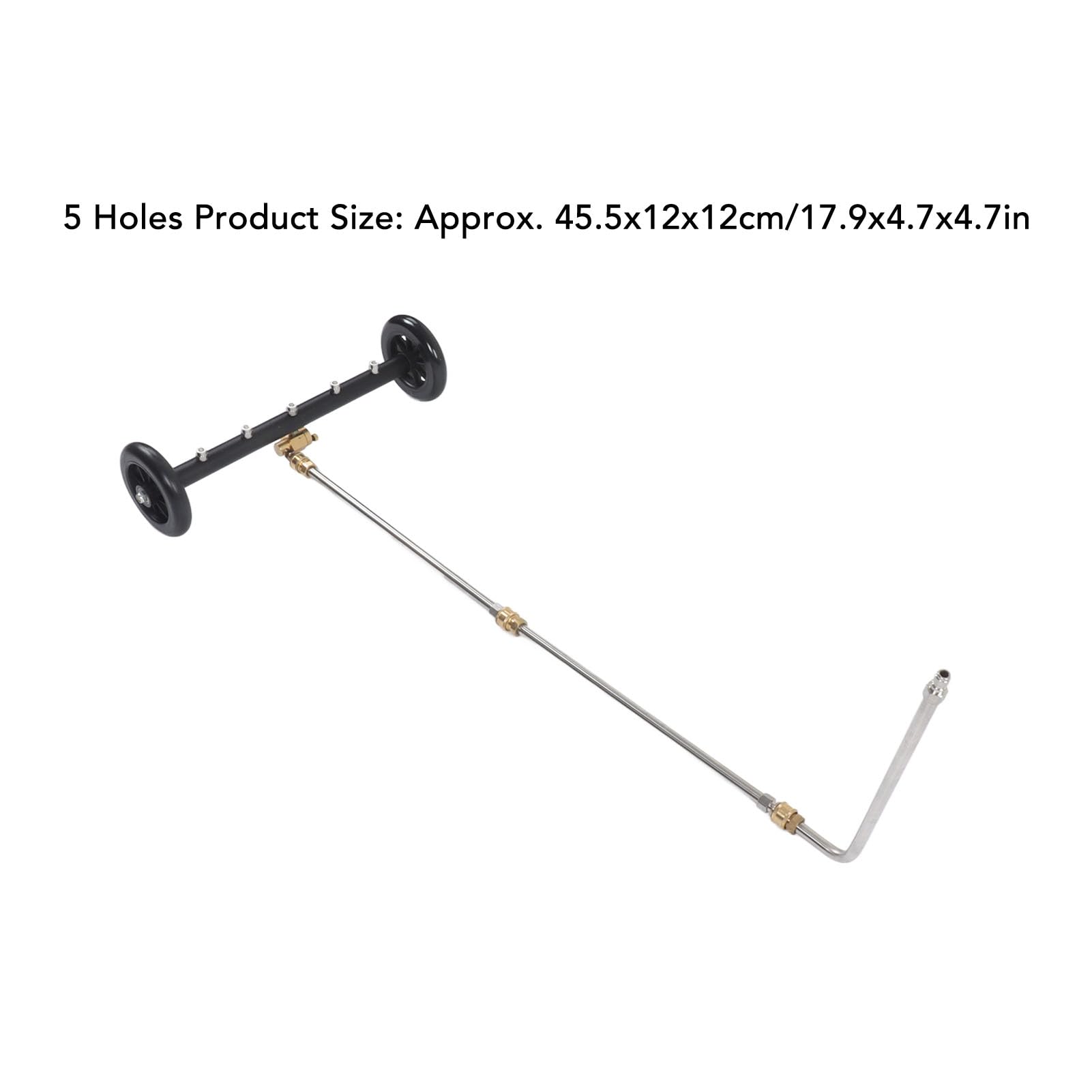 Fabater Limpiador de Chasis de Lavadora a Presión, 4000 PSI 2 en 1, Limpiador de Superficies de Escoba de Agua para Debajo del Automóvil con 3 Varillas de Extensión para Patio (5 Agujeros)