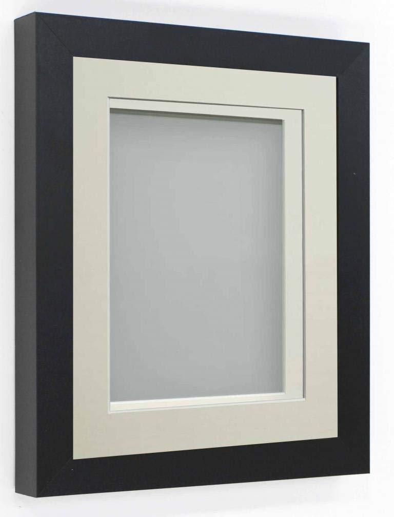 Rickman Box Frame Black with Ivory Mount, 10x8 for 8x6 inch