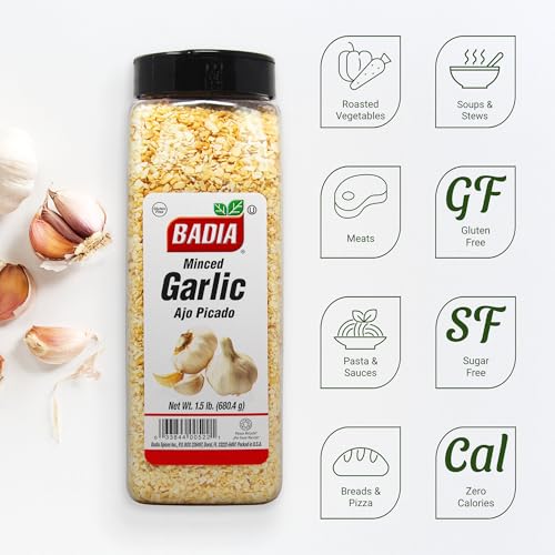 Badia Garlic Minced, 1.5 Pound - All-Natural, Non-GMO, Dehydrated Garlic Seasoning - Image 3