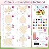 Spring Wood Painting Craft Kit, 24 Sets Spring Unfinished Wooden Magnet DIY Activity, Butterfly Bee Flower Wood Cutouts to Paint, Easter Party Favors, Classroom Craft Supplies, Group Art Projects #2