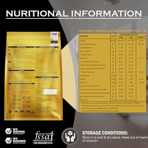 Image of NAKPRO WheyZyme Whey Protein Powder, Isolate & Concentrate | 26g of Protein per Serving | Clinically Tested 100% Higher Protein Absorption (1kg, Malaikulfi)