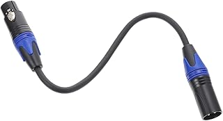 KJHBV Male and Female Stereo Cable Speaker Adapter Headphones Adapter Connector for Mic Tc Helicon Goxlr Patch Cable Connecting Cable Male-to-female Mic Connector Cable for Microphone