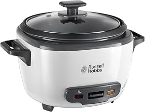 Russell Hobbs Electric Rice Cooker – 2kg (14 Portion – 145g per serving) Removable non stick bowl, Dishwasher-safe bowl & …