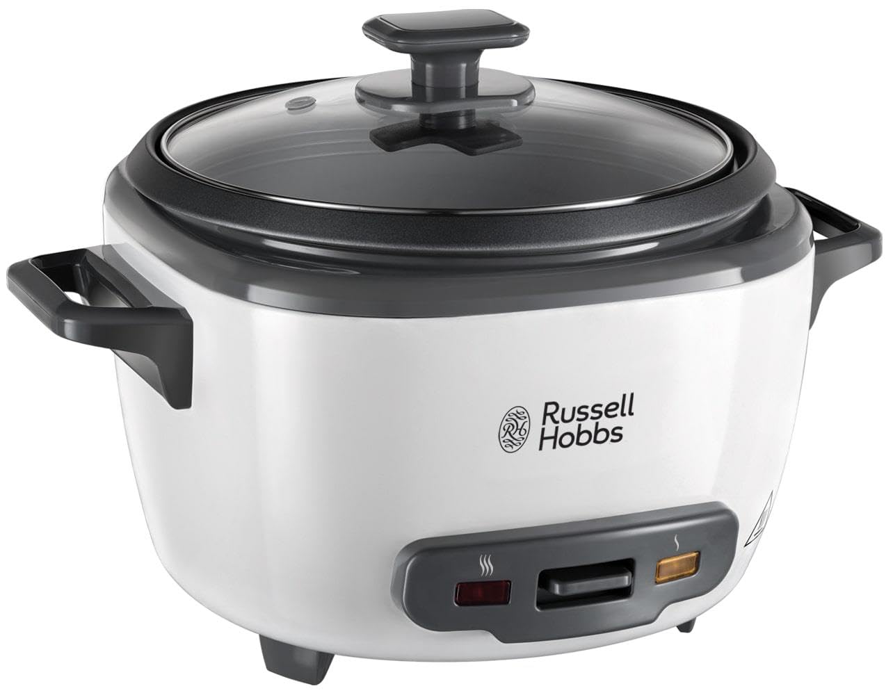 Russell Hobbs 27040 Large Rice Cooker - Up to 14 Servings with Steamer Basket, Measuring Cup and Spoon Included, Dishwasher Safe Parts, 500 W, White