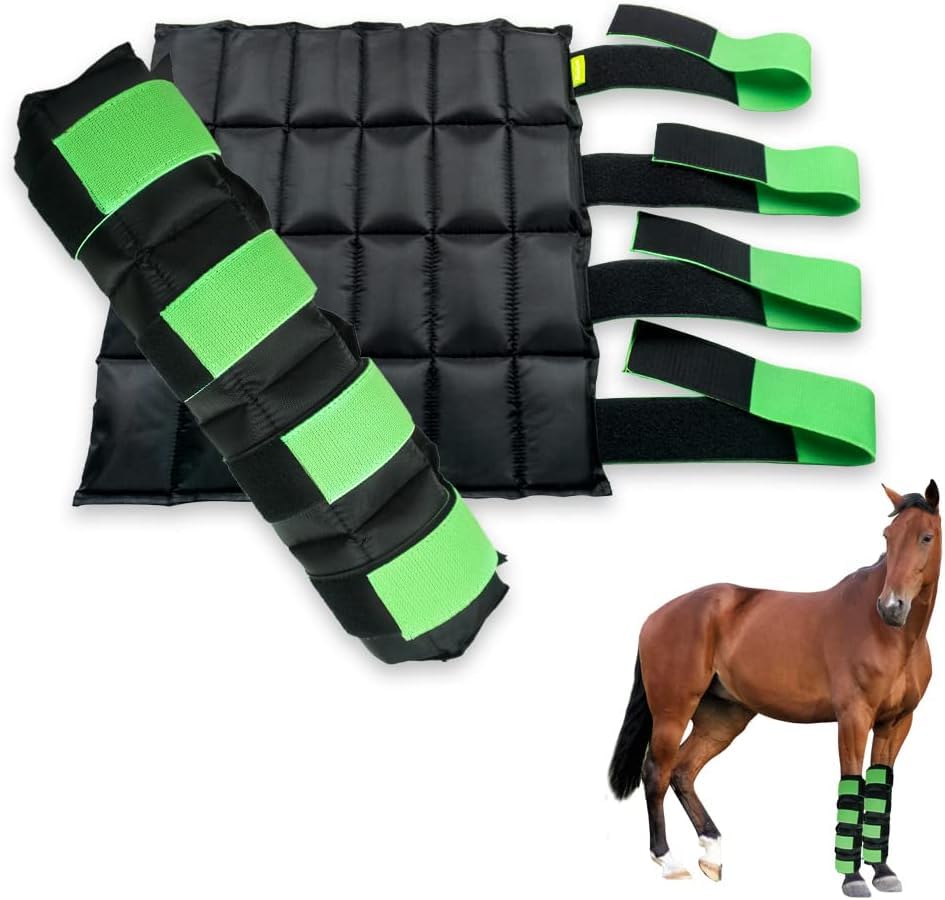 Lot De 2 Enveloppes Refroidissantes Pour Jambe De Cheval - Professionnel - Noir
