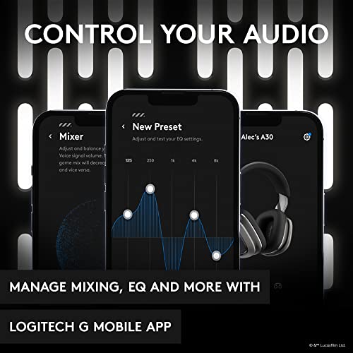 Image of Logitech Astro A30 Lightspeed Wireless Gaming Headset for PS5 - Bluetooth, 2.4Ghz, Built-In & Detachable Mic, USB-C, 3.5mm, for Playstation, Nintendo Switch, PC - The Mandalorian Edition