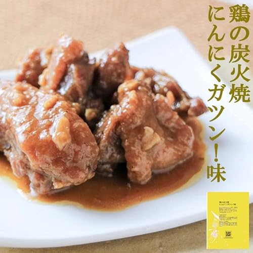 レトルト おかず おつまみ 宮崎名物 焼き鳥 鶏の炭火焼 100g×10パック 鳥の炭火焼 炭火焼 鳥の炭火焼き 焼鳥 炭火焼鳥 3年保存 常温保存 常備食 (にんにくガツン!味)