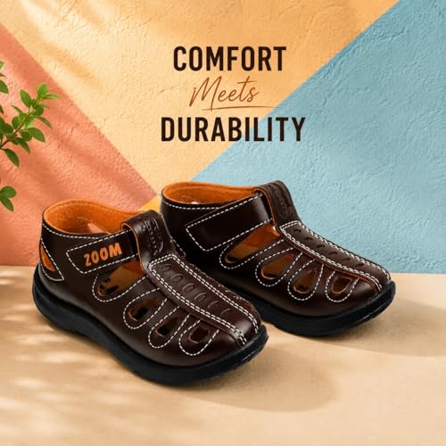 Image of ZOOM Sandals Casual Fisherman Adjustable Sporty Summer Closed Comfortable Toe Sandals with Premium PU Padding For unisex kids-pack of 1(9 Months-4.5 Years)