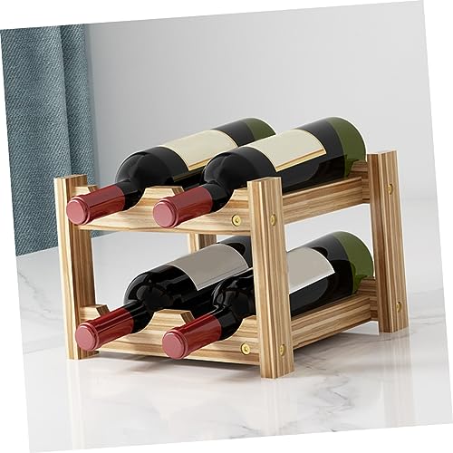 Soporte compacto de madera para vino miniatura 2