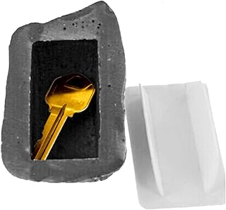 Key Safe Rock 1Pcs Key Hider Outside Waterproof Key Stone for Garden, Hide-A-Key Fake Rock Key Holder Key Hider Stone Safely Hiding Your Spare Keys for Outdoor Garden, Geocaching, Yard