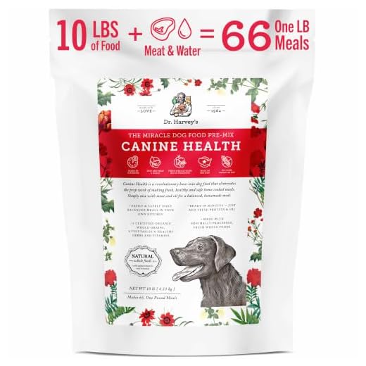 Dr. Harvey's Canine Health Miracle Dog Food, Human Grade Dehydrated Base Mix for Dogs with Organic Whole Grains and Vegetables (10 Pounds)