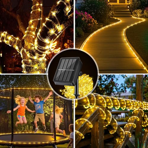 Solar Rope Light Waterproof IP65 39FT 100LEDs Outdoor LED ‎Solar Outdoor Lights for Party Garden Yard Home Wedding Chris - Additional View