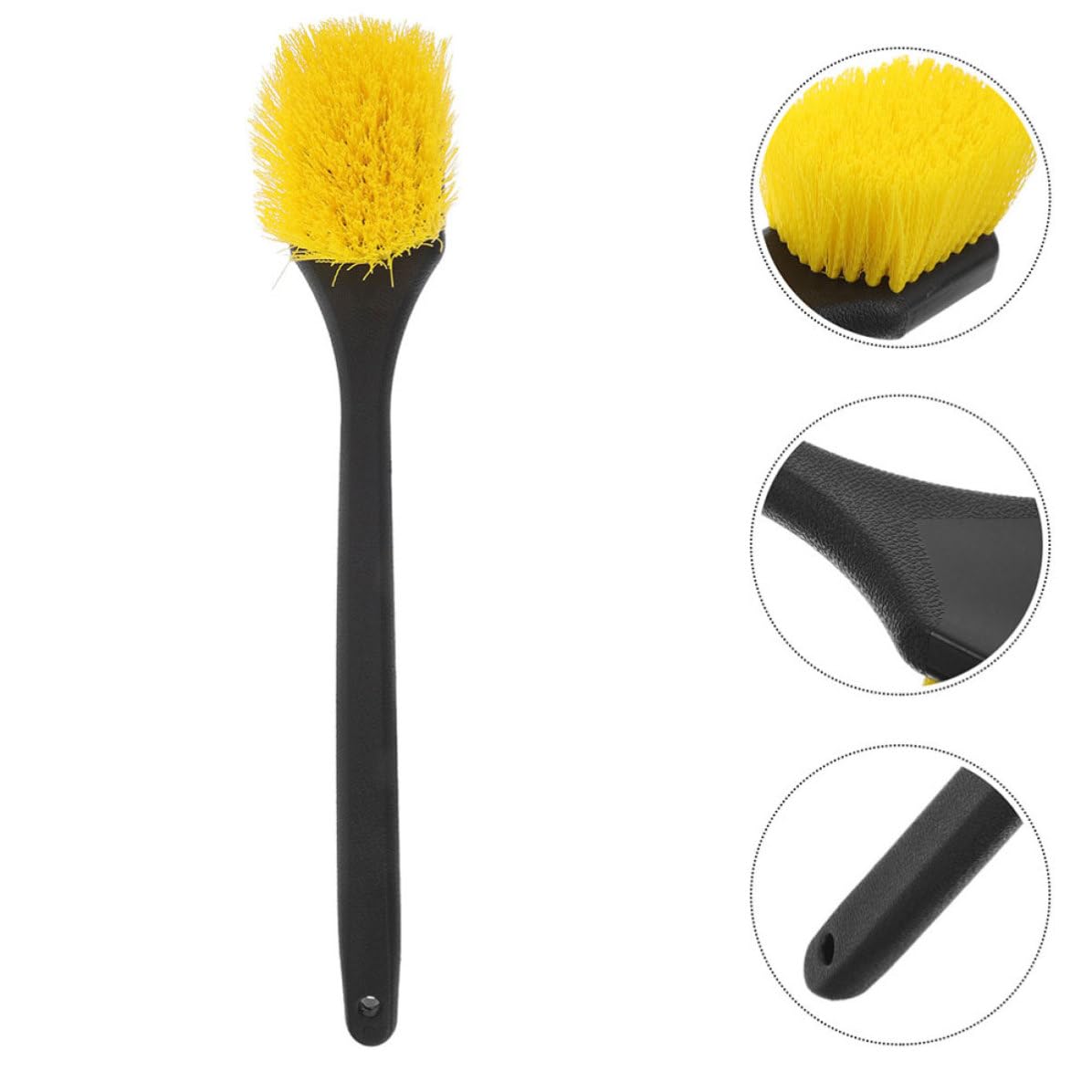 SHINEOFI Spazzola per Pulizia Cerchi e Pneumatici 2 Pezzi Plastico | Impugnatura Lunga, per Lavaggio Auto e Pulizia Gomme, Accessorio per Detailing Uso Versatile