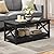 Yaheetech Wood 2-Tier Black Coffee Table with Storage Shelf for Living Room, X Design Accent Cocktail Table, Easy Assembly Home Furniture, 39.5 x 21.5 x 18 Inches