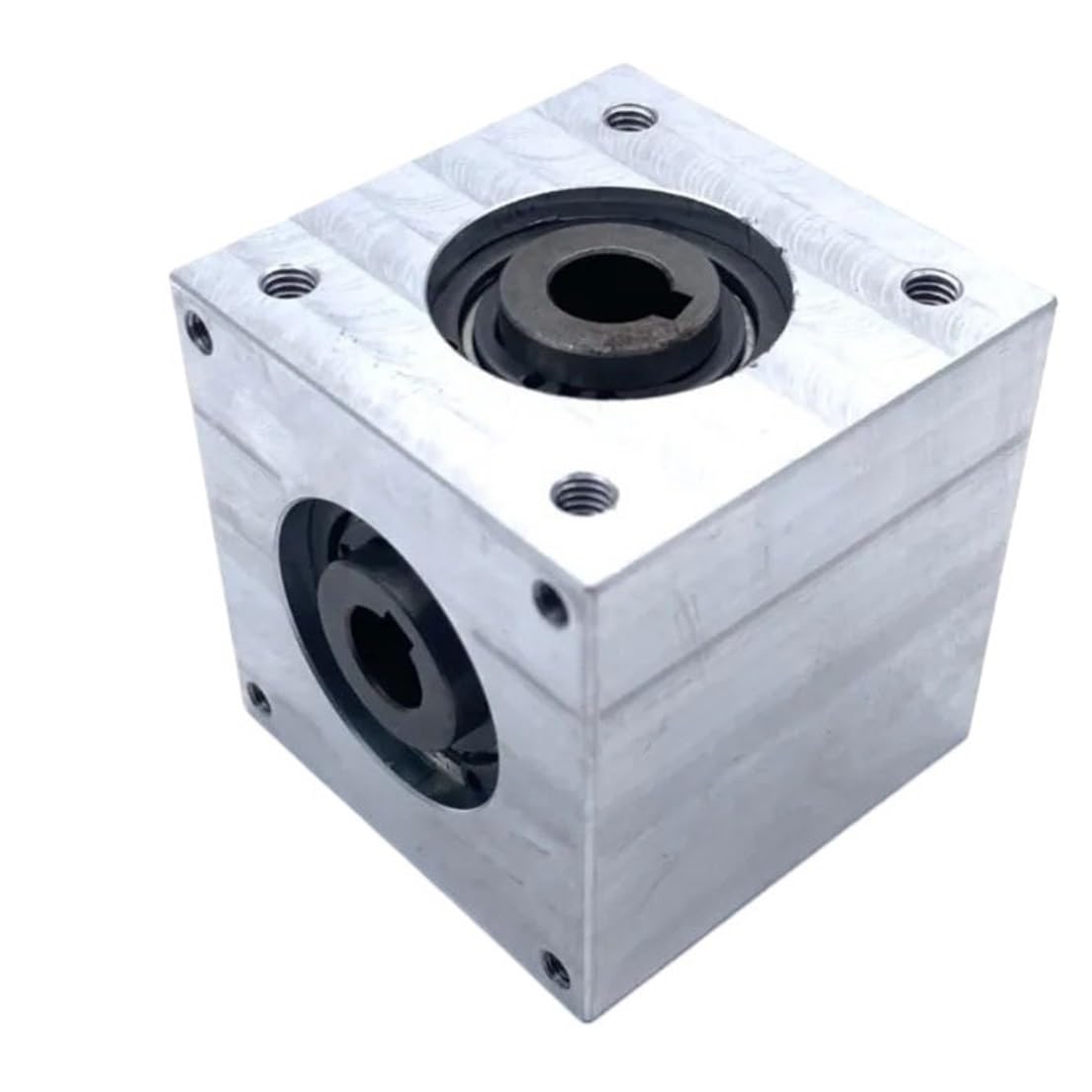 Mechanical Steering 1pcs 90 Degree 1:1 Ratio Gearbox 1.5M 20T Spiral Bevel Gear Steering Gearbox 8mm Keyway Hole Aluminum Reducer Gearbox Direction Transmission