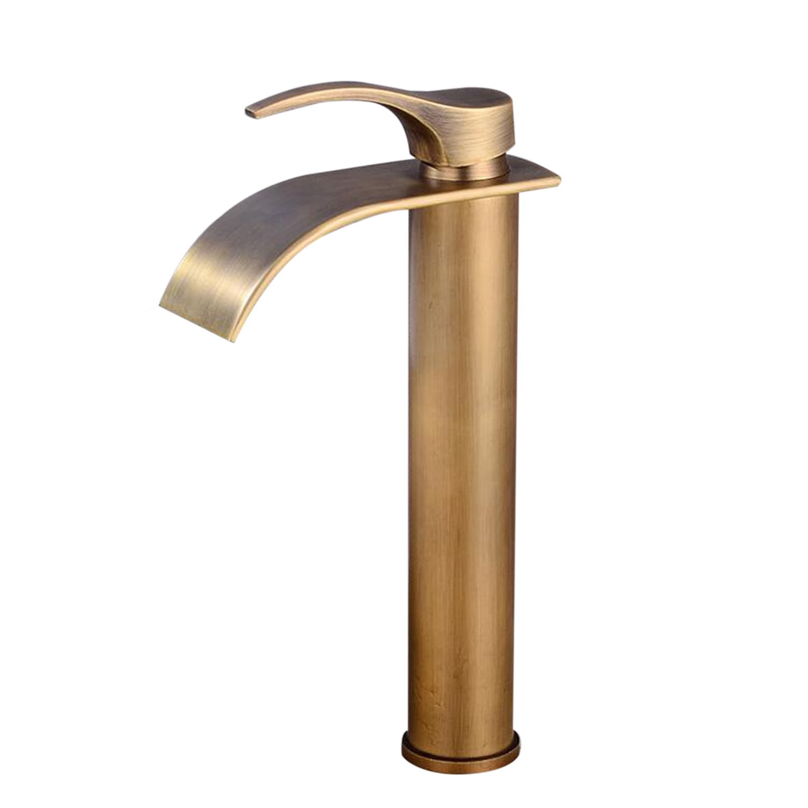 Robinet mitigeur lavabo laiton antique cascade pour une salle de bain zen