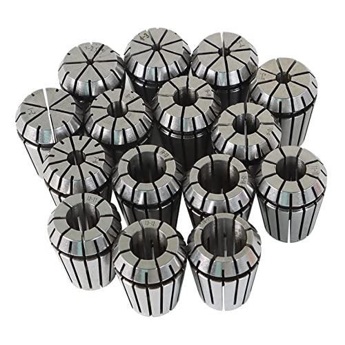 kimllier 15 Stück ER25 Spannzangen-Set, 2-16 mm, ER25 Spannzangen-Set, CNC-Gravur, Fräs-Drehfutter, Werkzeug für CNC-Graviermaschine und Fräsdrehmaschinen Cover