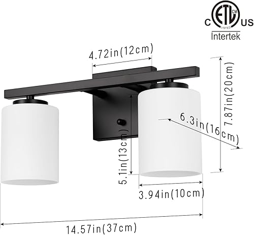 Miniatura 8 de mirrea Lámpara de tocador de baño moderna de 28 pulgadas con 4 luces con pantallas de vidrio blanco grabadas con acabado de níquel cepillado